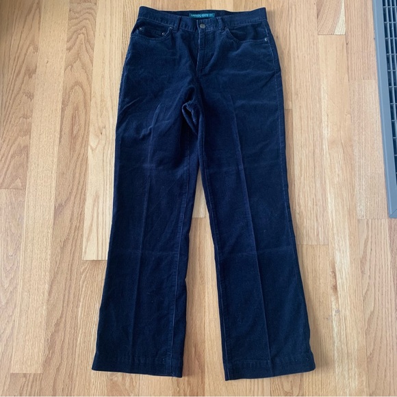 Ralph Lauren Black Corduroy Bootcut Pants Sz 6 - Picture 2 of 8